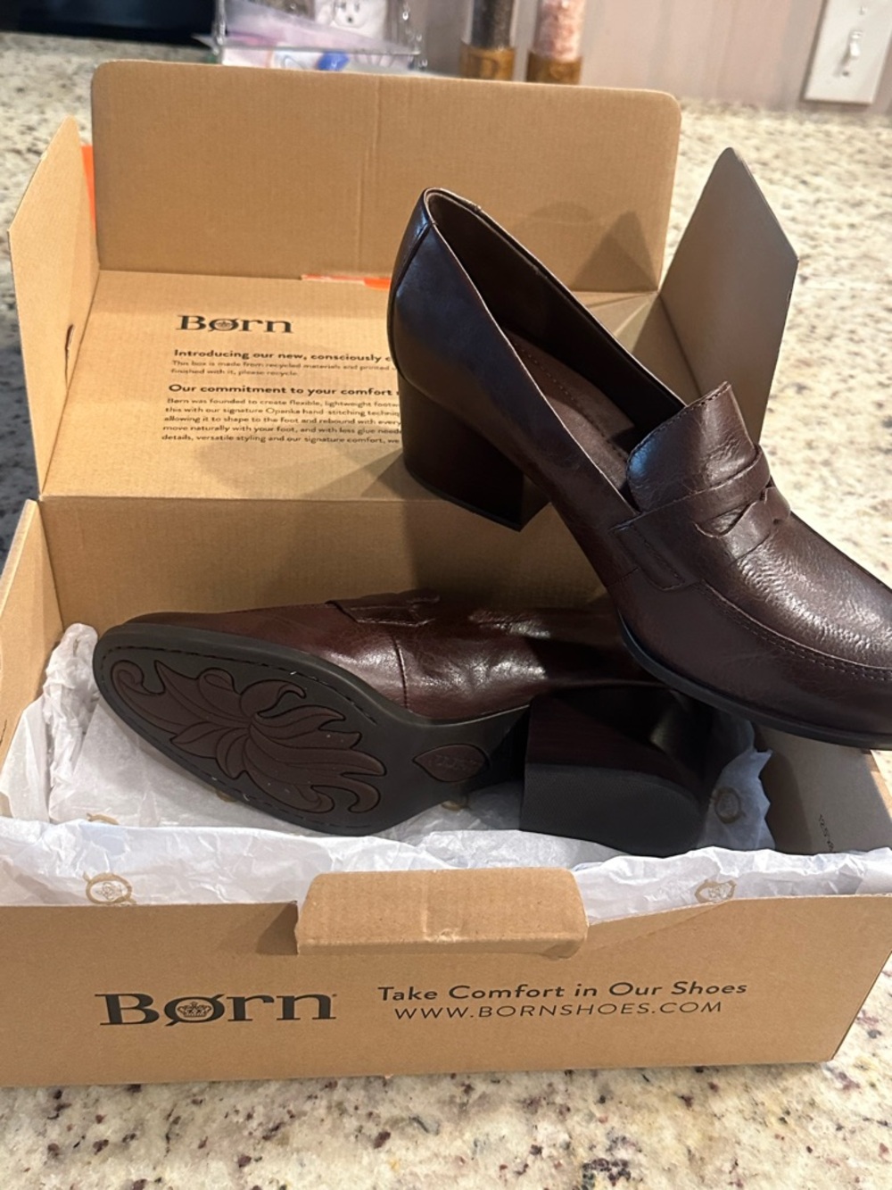 Born Brown Kasi Leather Loafers